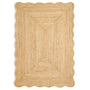 Origins Jute Scalloped Edge Yellow Rug