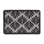 My Mat Stain Resistant Leaf Silver & Charcoal- Washable doormat featuring a repeated leaf pattern against a silver background.