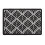 My Mat Stain Resistant Leaf Silver & Charcoal- Washable doormat featuring a repeated leaf pattern against a silver background.