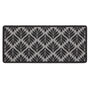My Mat Stain Resistant Leaf Silver & Charcoal- featuring a repeated leaf pattern against a silver background.