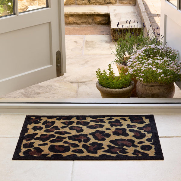 My Mat Nylon Indoor Pattern Leopard Border