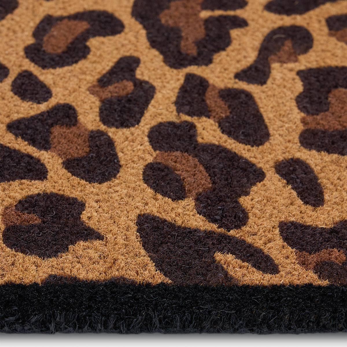 My Mat Printed Coir Leopard Border