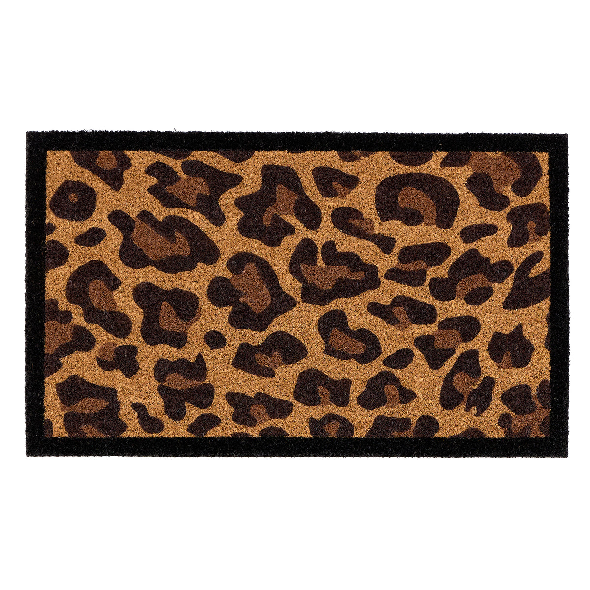 My Mat Printed Coir Leopard Border
