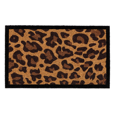 My Mat Printed Coir Leopard Border