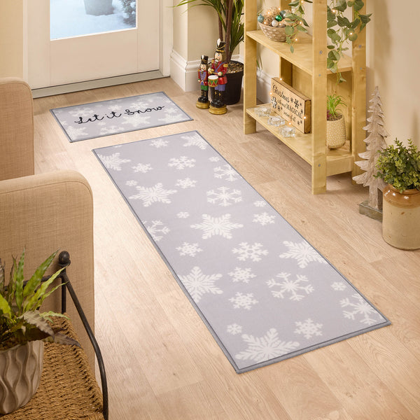 Floormatters Let it Snow Mat & Runner Set