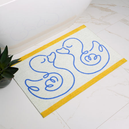 MadeNorth Nylon Printed Bathroom Linear Ducks