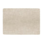 A rectangular shag area rug in a light beige or cream color, shown from a top-down view on a solid white background.