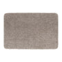 A rectangular shag rug in a warm stone colour, shown from a top-down view on a solid white background.