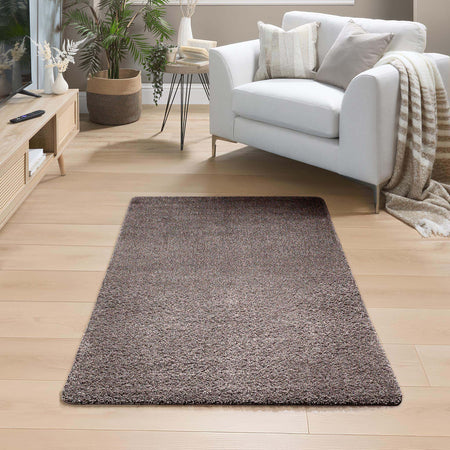 MadeNorth Shaggy Fleck Mocha Rug