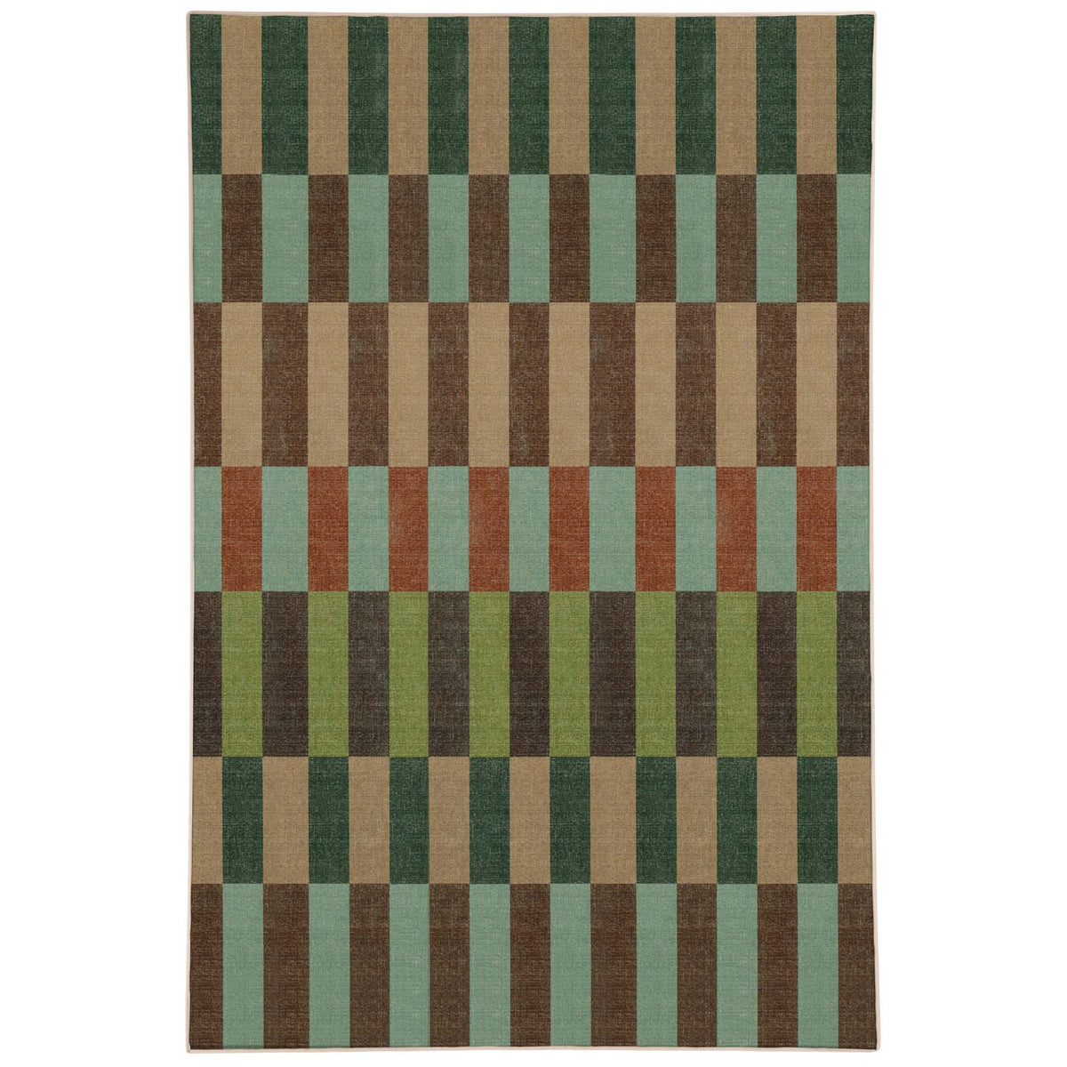 Hug Rug x Livingetc Eco-Washable Modular Stripe Earth