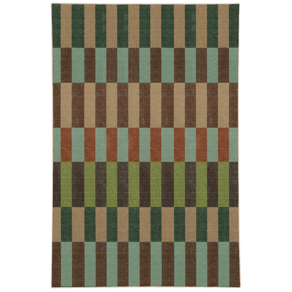 Hug Rug x Livingetc Eco-Washable Modular Stripe Earth