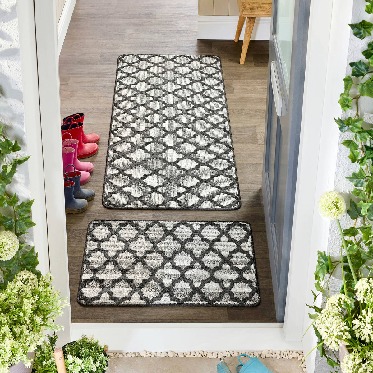 My Mat Stain Resistant Moroccan Tile Charcoal