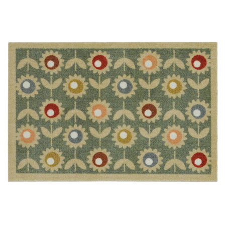 MadeNorth Nylon Indoor Pattern Multi Floral Sage