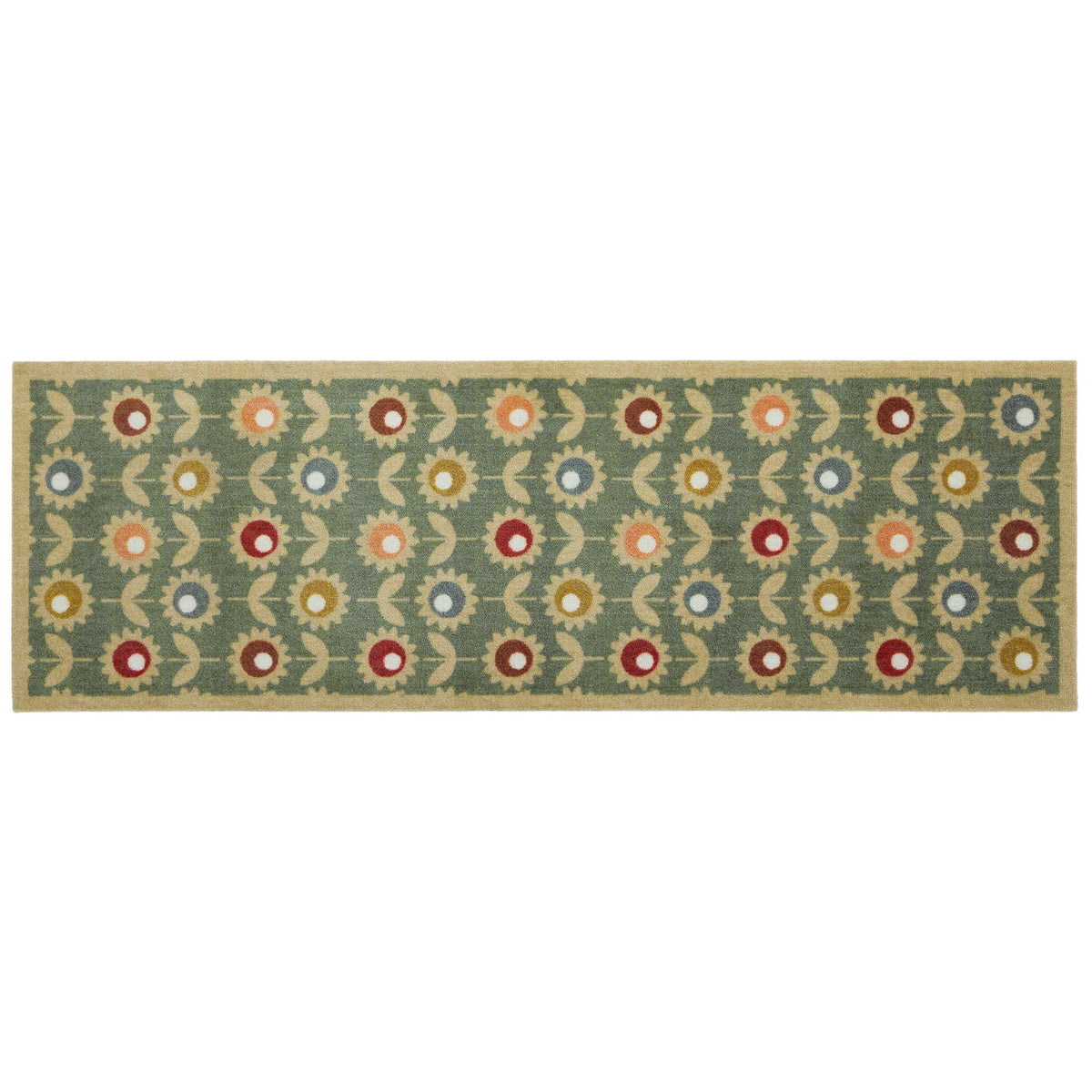 My Mat Nylon Indoor Pattern Multi Floral Sage