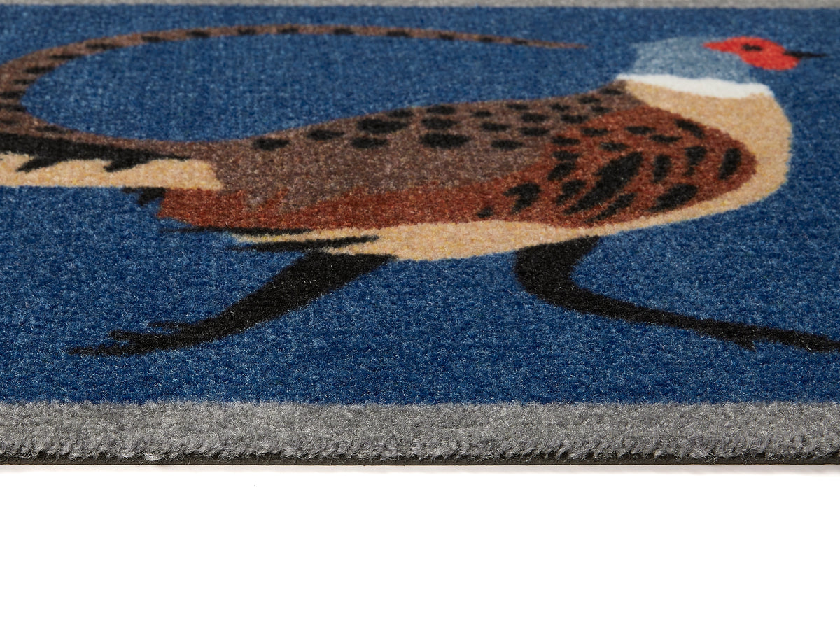 My Mat Nylon Indoor Pattern My Pheasant Blue