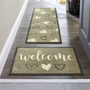 My Mat Nylon Indoor Pattern My Welcome Hearts Sage