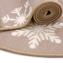Floormatters Natural Snowflake Christmas Tree Mat