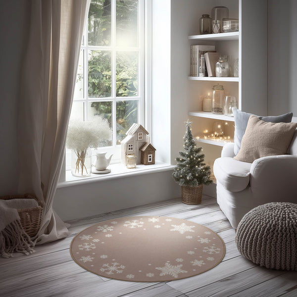 Floormatters Natural Snowflake Christmas Tree Mat