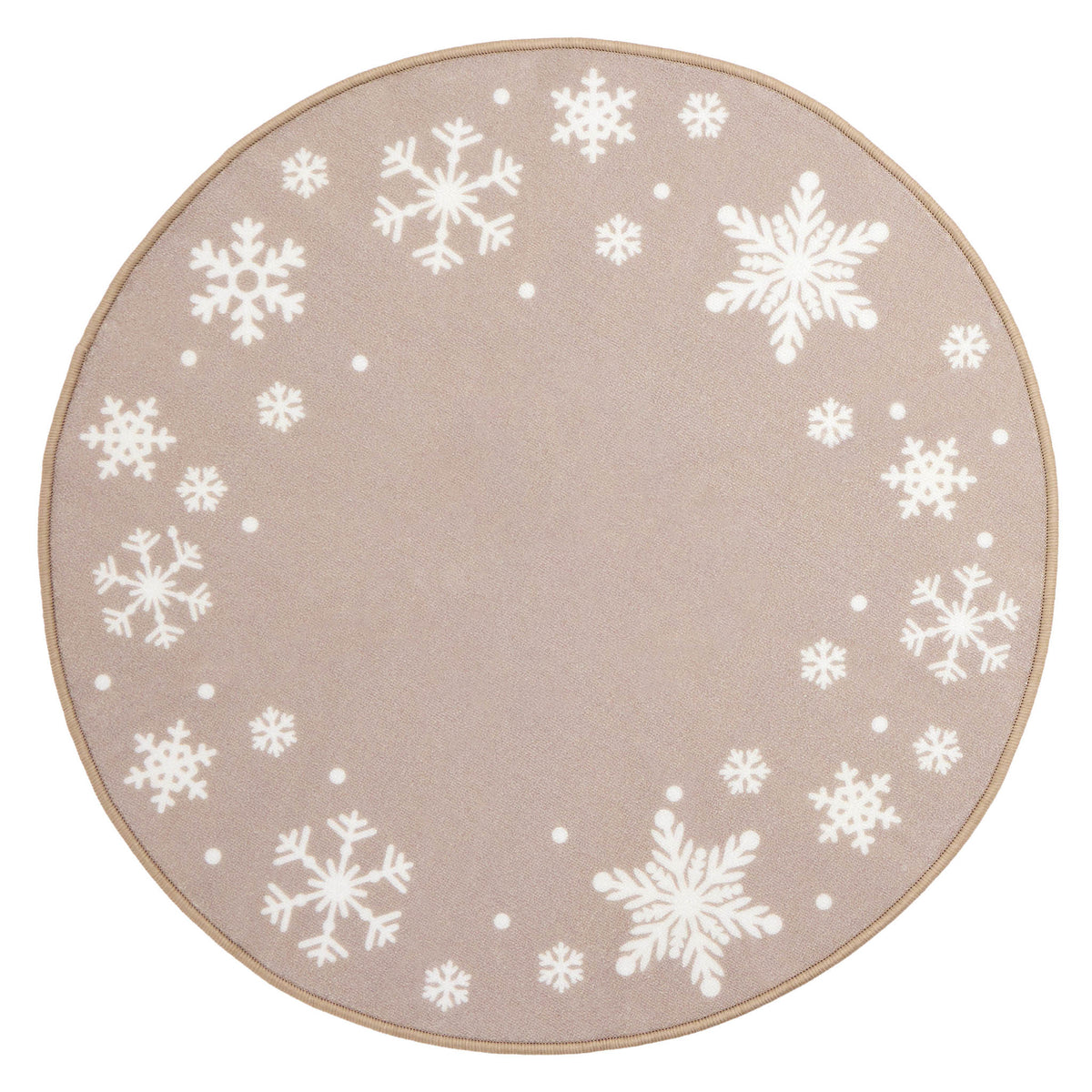 Floormatters Natural Snowflake Christmas Tree Mat