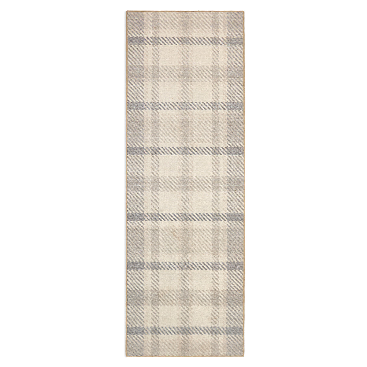 Hug Rug Eco-Washable Isla Plaid Natural