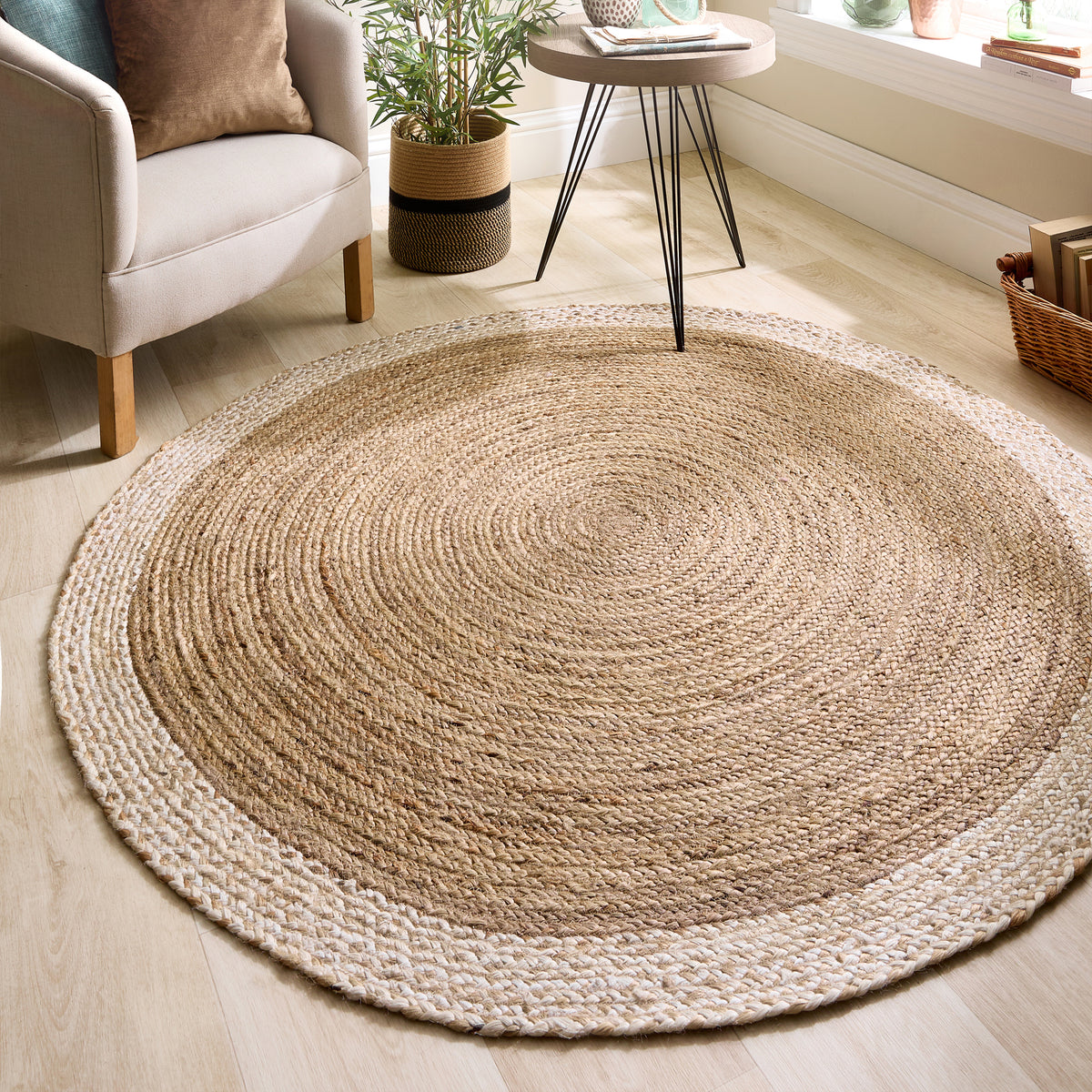 Origins Jute Border Natural White
