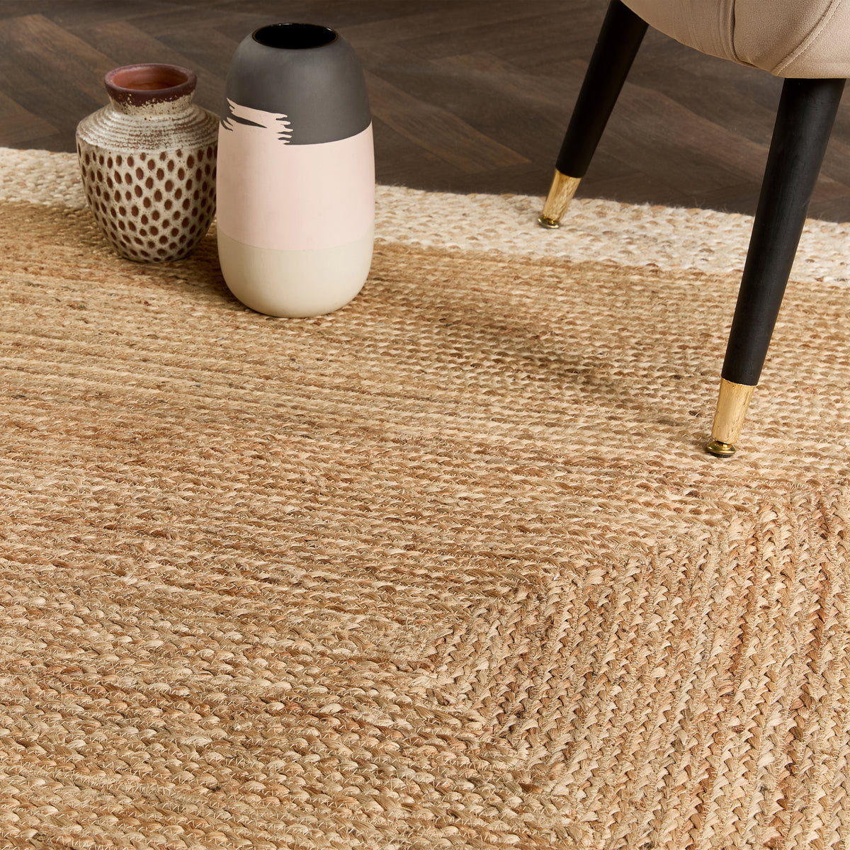 Origins Jute Border Natural White