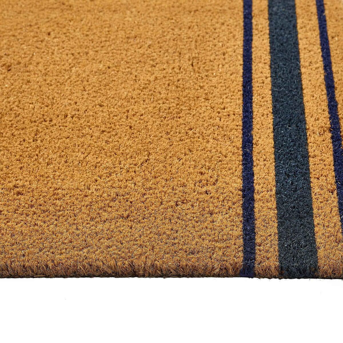 My Mat Printed Coir Navy Border Stripe Doormat