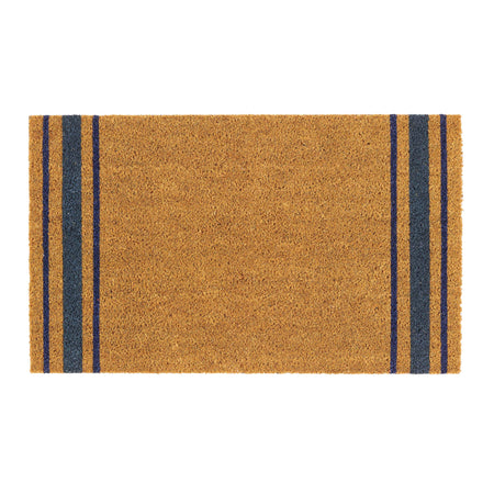 MadeBeyond Printed Coir Navy Border Stripe Doormat