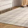 Hug Rug Eco-Washable Isla Plaid Natural