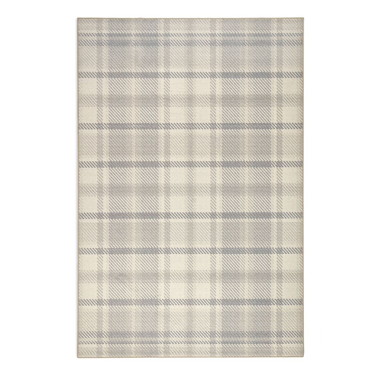 Hug Rug Eco-Washable Isla Plaid Natural