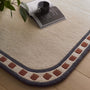 Borderline Natural Rug- 100% wool rug with a geometric border. 