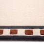 Borderline Natural Rug- 100% wool rug with a geometric border. 