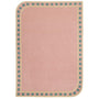 Borderline Pink Rug- 100% wool rug in pink with a geometric border.