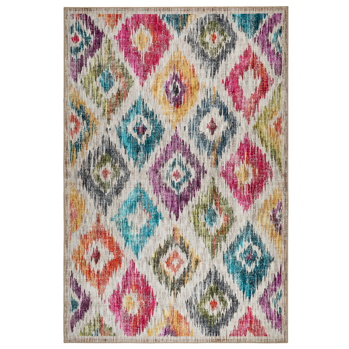 Hug Rug Eco-Washable Painted Ikat