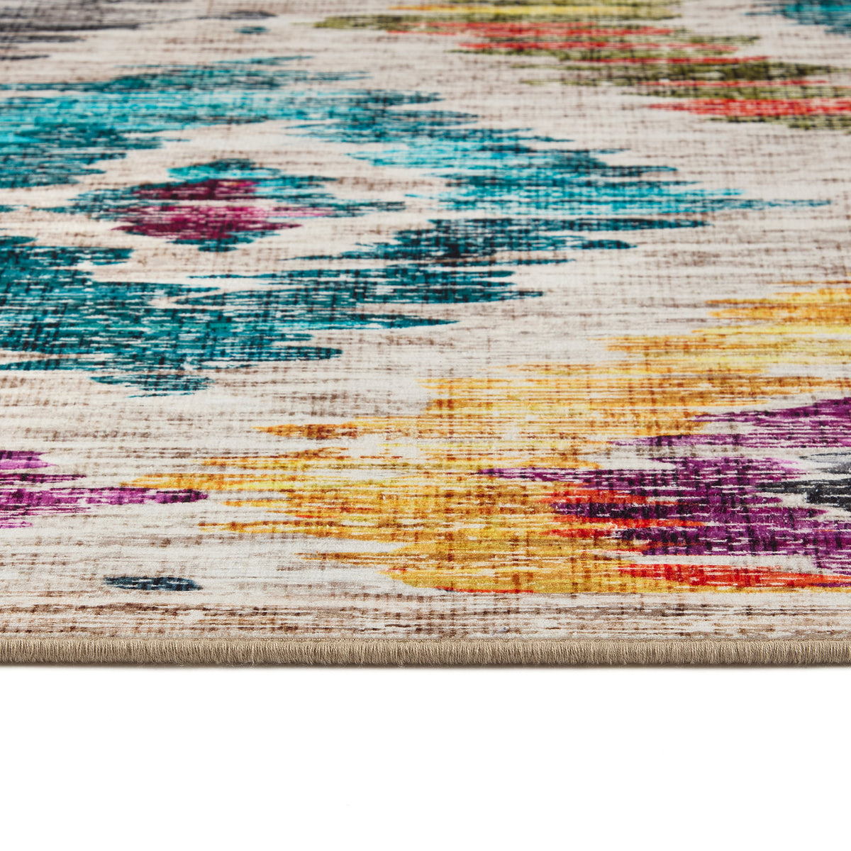 Hug Rug Eco-Washable Painted Ikat