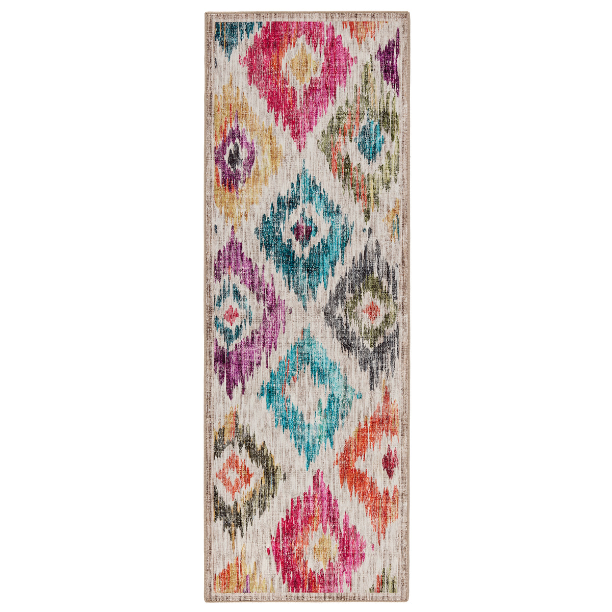 Hug Rug Eco-Washable Painted Ikat