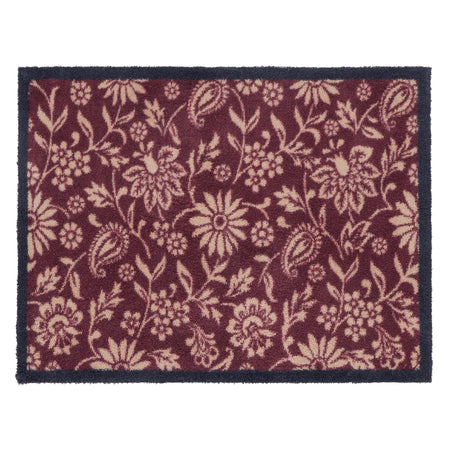 Hug Rug Paisley Floral Burgundy