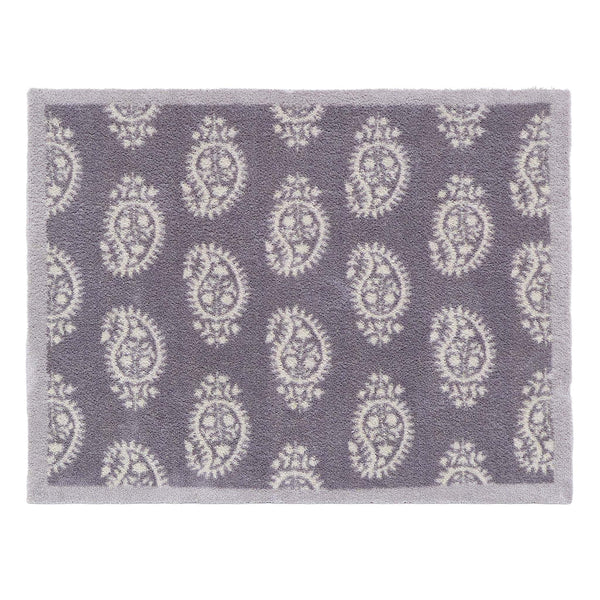 Paisley Grey Doormat- 100% recycled cotton doormat featuring a paisley design.
