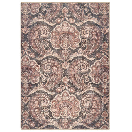 Hug Rug X Graham & Brown Eco-Washable Paisley Tapestry Smoke