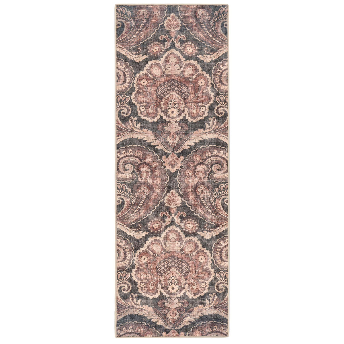 Hug Rug X Graham & Brown Paisley Tapestry Smoke Eco-Washable