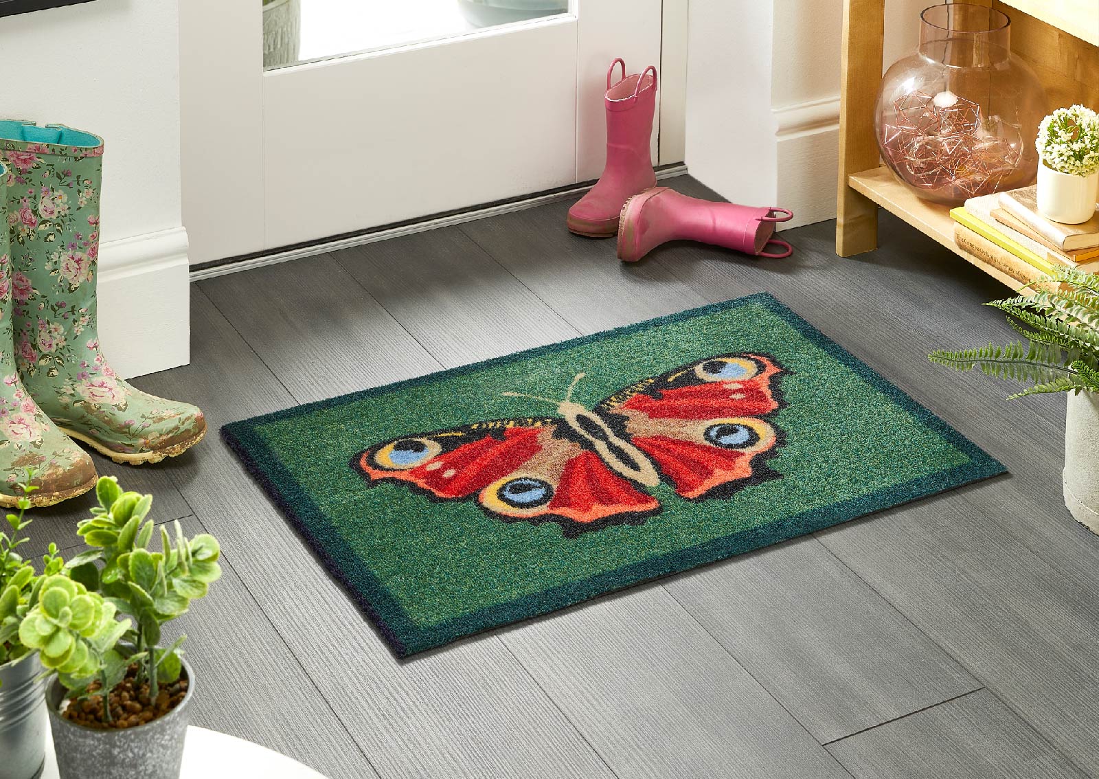 My Mat doormat with butterfly pattern