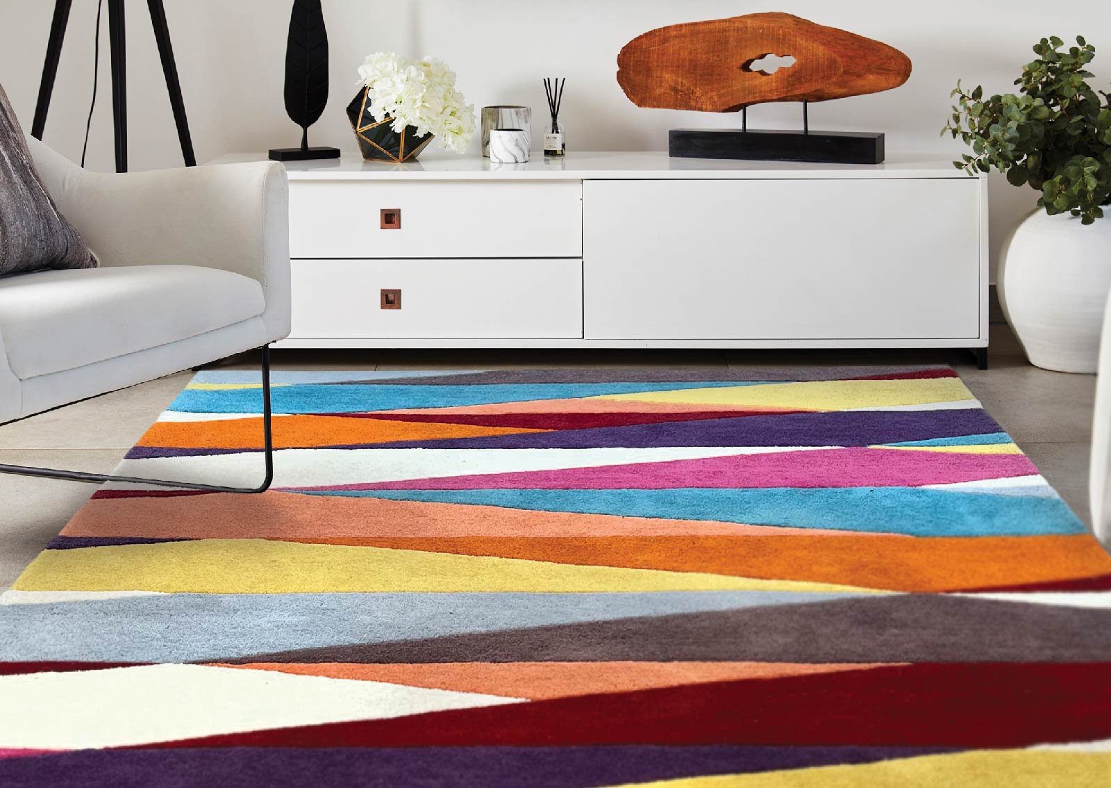 Striped Origin rug from Phoenox Textiles