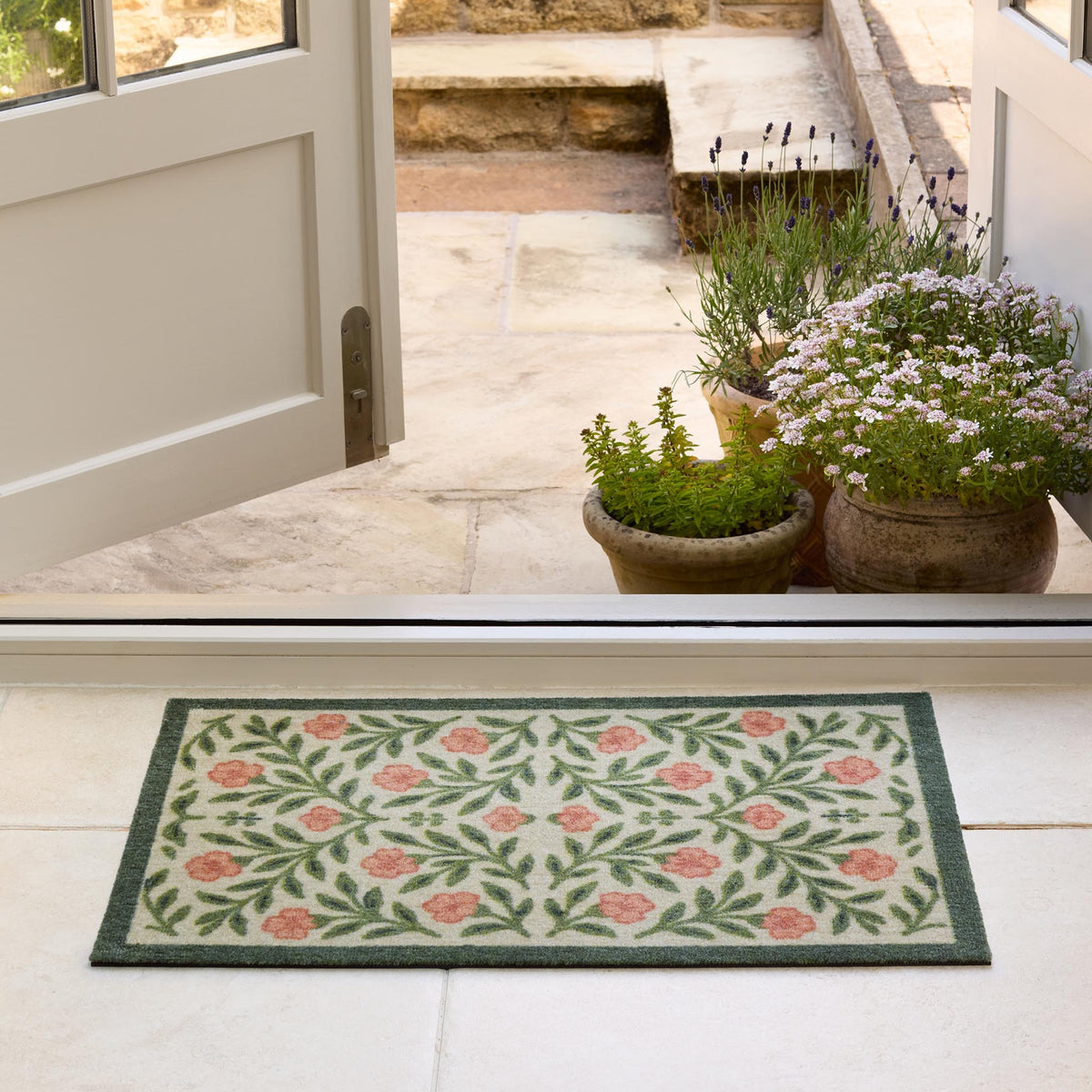 My Mat Nylon Indoor Pattern Pink Botanical