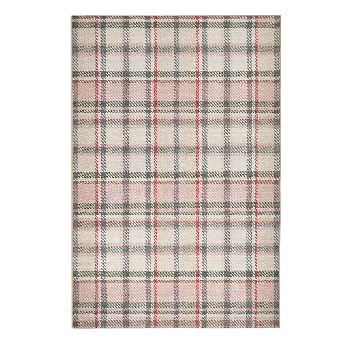 Hug Rug Eco-Washable Isla Plaid Pink