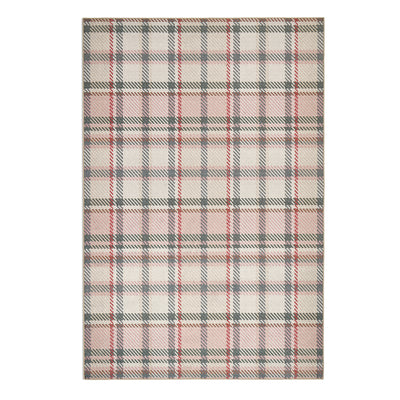 Hug Rug Eco-Washable Isla Plaid Pink