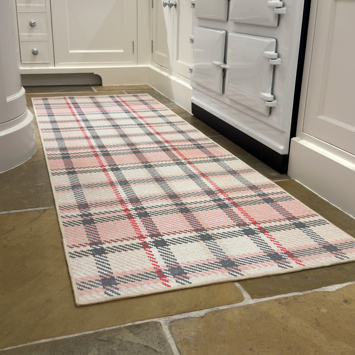 Hug Rug Eco-Washable Isla Plaid Pink