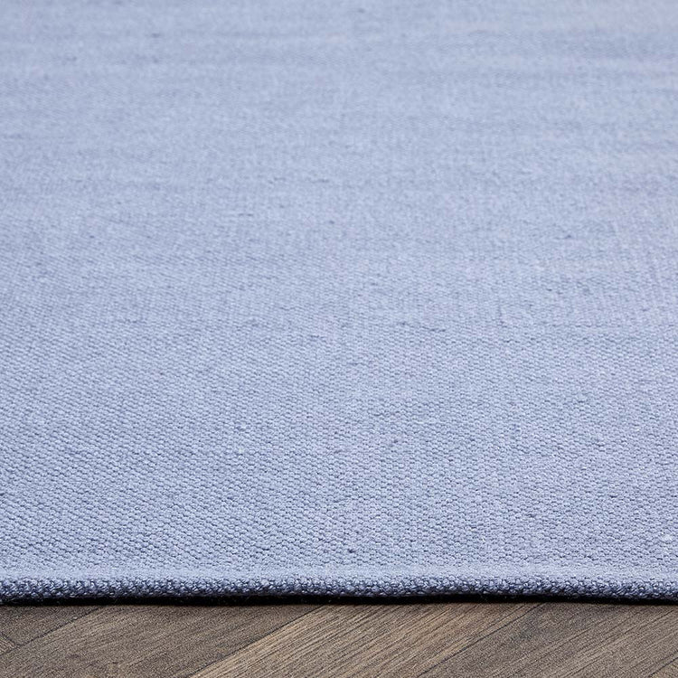 Hug Rug Woven Plain Rug Denim Blue