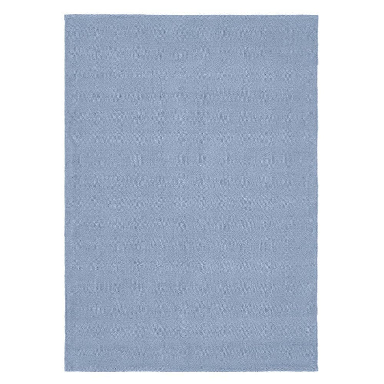 Hug Rug Woven Plain Rug Denim Blue