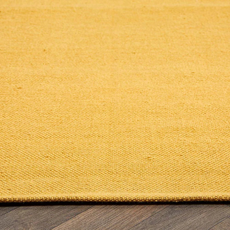 Hug Rug Woven Plain Rug Gold