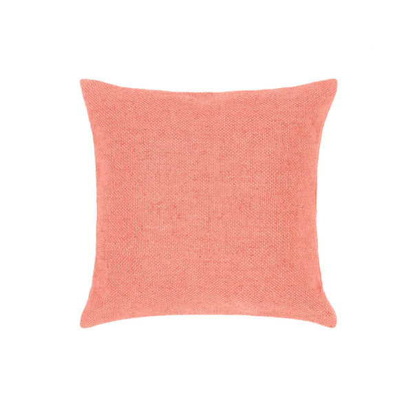 Hug Rug Woven Plain Cushion Coral Pink